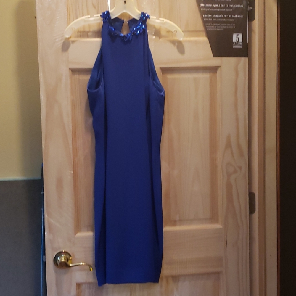 Royal blue evening dress